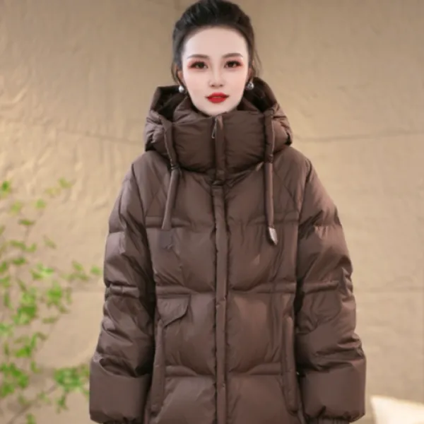 【鹅绒服】冬季新款泡芙时尚轻奢优雅设计感百搭大码鹅绒服M-2XL