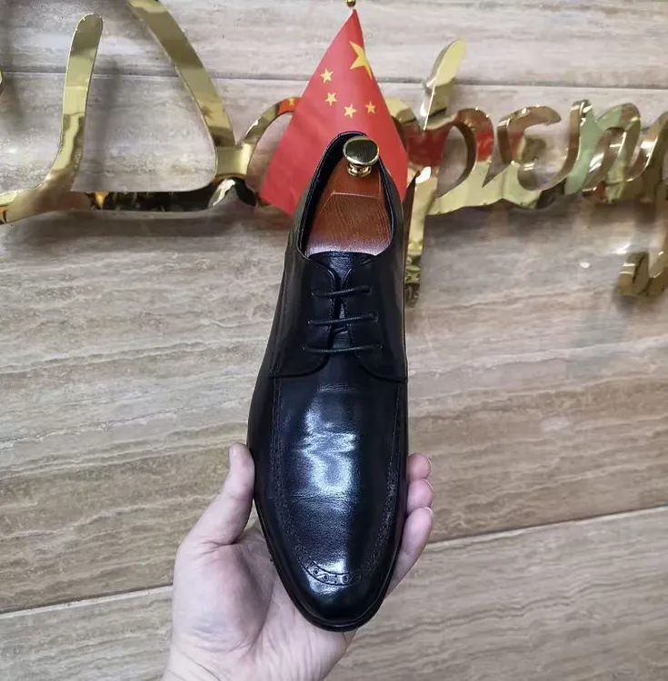 新款高品质男士全皮面休闲百搭时尚男鞋