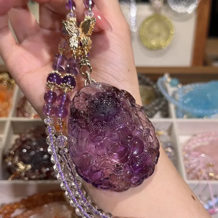 【紫水晶九尾胡】紫水晶狐狐合集 专拍链接 美货精雕