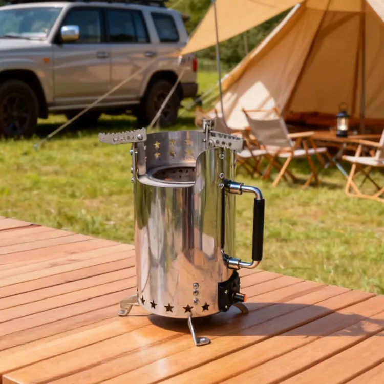 【大】户外无烟猛火柴火炉野外家用自驾便携木柴颗粒木炭无烟柴火炉