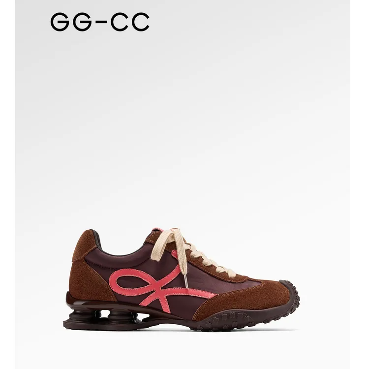GG-CC【周也同款琥珀粒子】2026春季新款气垫赛车德训鞋女休闲鞋