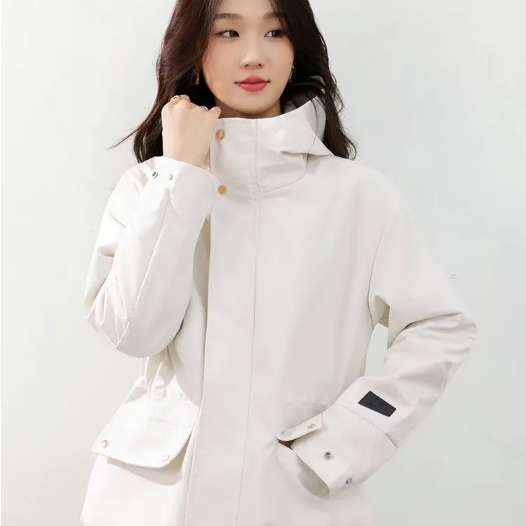 秋冬新品首发~2025新款时尚轻奢风衣外套加棉百搭休闲中款冲锋衣