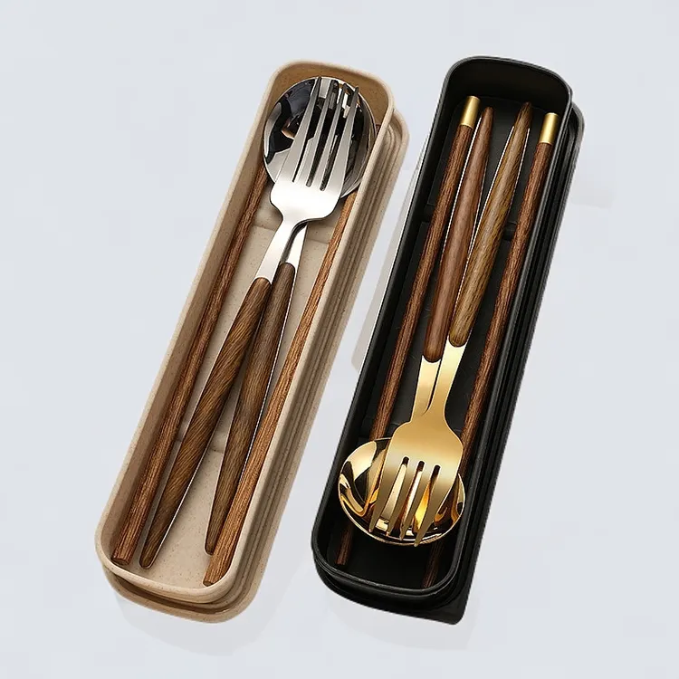 筷子勺子叉子餐具套盒上班族学生一人专用便携式餐具套装外带单人