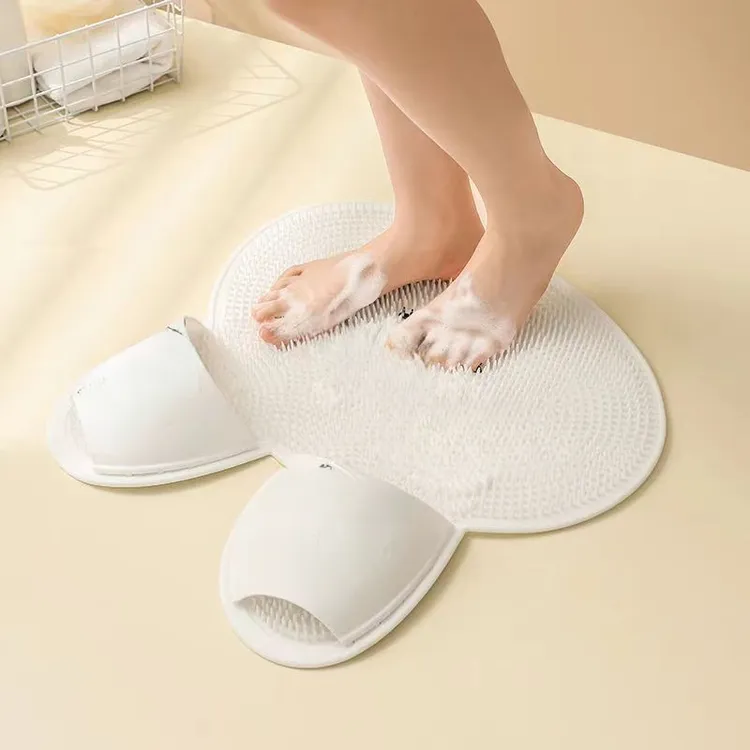 新款硅胶按摩脚垫浴室防滑垫子洗澡搓脚神器洗脚去死皮淋浴房地垫