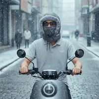 新款防水防风加厚挡风帽围脖口罩帽子一体，超暖和