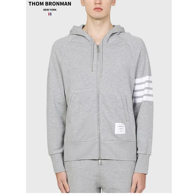 TB【官方正品】THOM BRONMAN汤姆布郎经典四条纹连帽卫衣开衫外套