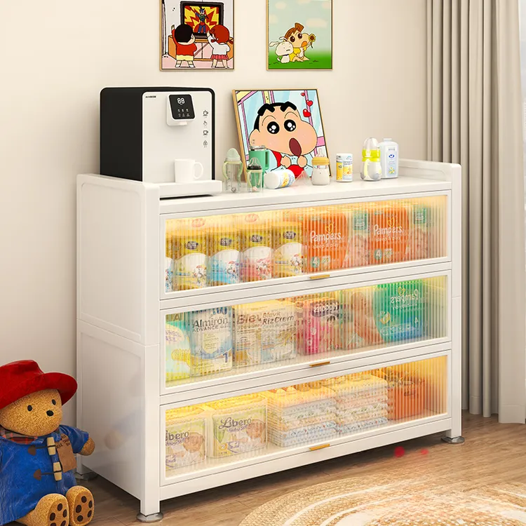 【宝宝专用】婴儿喂养台防尘收纳柜宝宝用品置物架玩具奶粉储物柜子