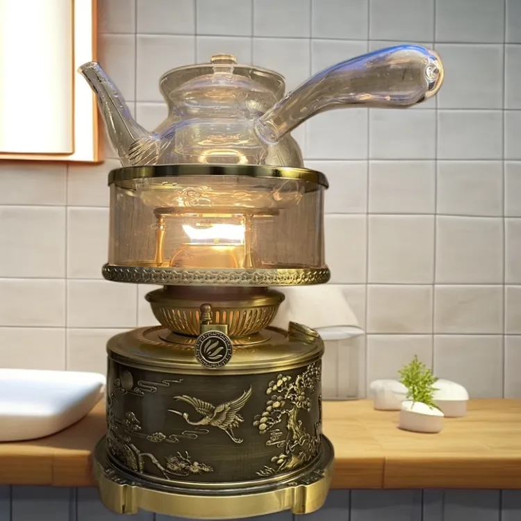 中式复古潮汕功夫茶灯煮茶炉小型