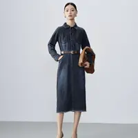 【丽公主】商场同款春秋新品工装风水洗牛仔连衣裙N192A41357