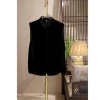 次品 介意慎拍 直播间特价 春秋夏100%桑蚕丝真丝丝绒马甲A2395-1