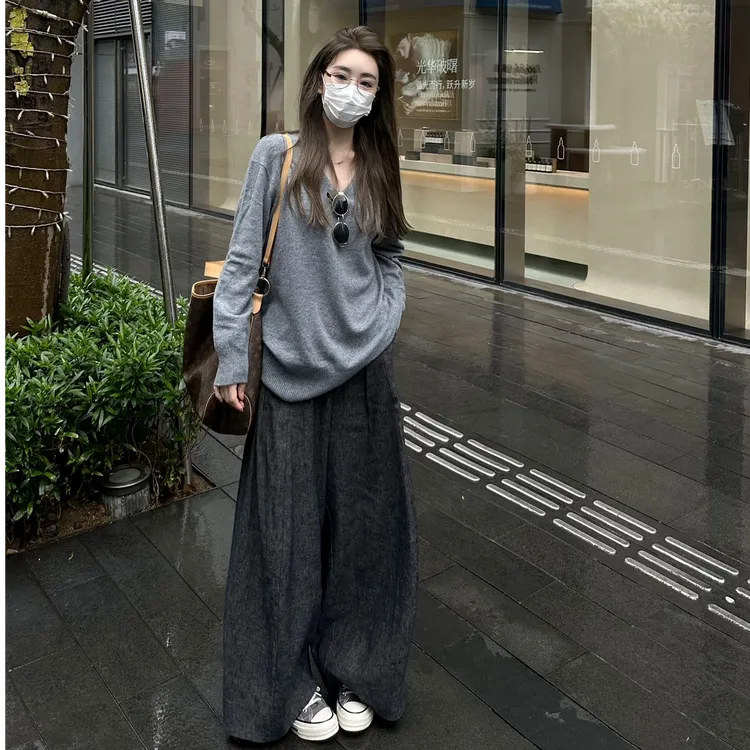 2025春季新款时尚针织衫气质显瘦洋气休闲百搭宽松上衣外穿辣妹女