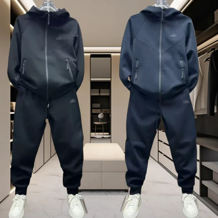 Xa【高定版本一套】25年秋冬男士高腰休闲套装宽松束脚时尚百搭弹力