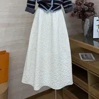 【雪绒云纹】森系赫本风高级感百搭显瘦典藏半裙-2676-1