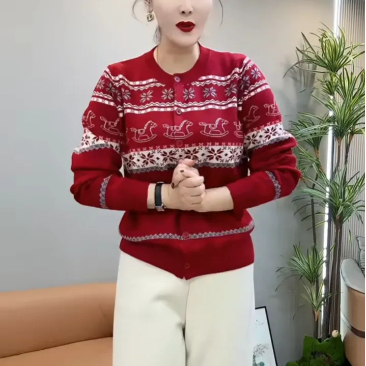 2025冬季新款时尚女士休闲百搭毛衣开衫高档设计洋气气质减龄外套