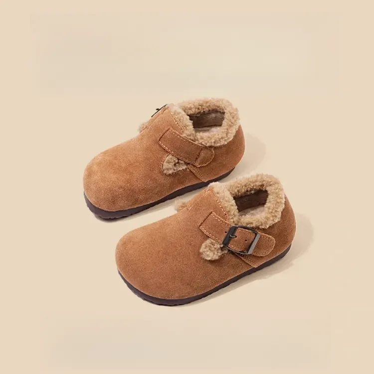 G.DUCK小黄鸭儿童加绒勃肯鞋棉鞋2025秋冬款男童皮男童加绒小黄鸭