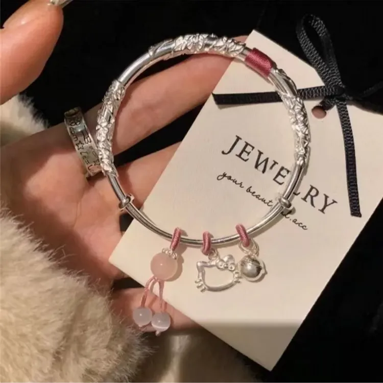 非金属树脂手镯 繁花HelloKitty猫手镯可爱款送女朋友情人节礼物