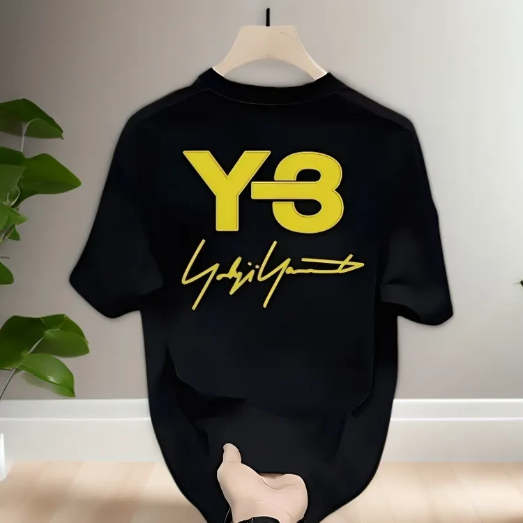 重磅纯棉印花短袖T恤半袖宽松款夏季2025潮牌黑色圆领新款上衣T恤