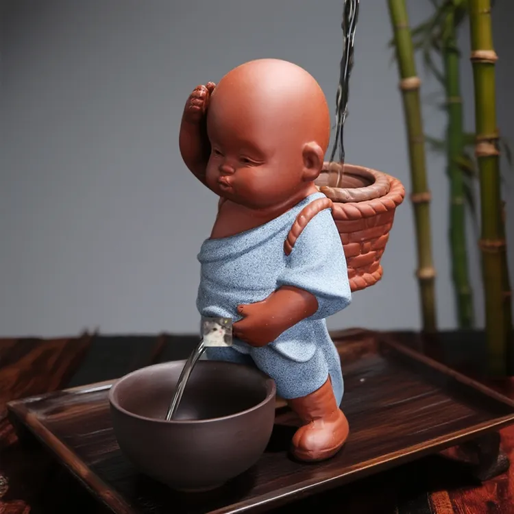 尿童茶宠摆件精品可养撒尿茶童紫砂童子尿小孩尿尿茶壶小和尚茶具