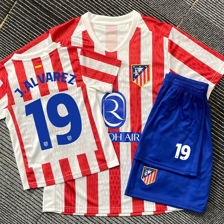 25-26赛季马竞19号阿尔瓦雷斯主客场足球服速干【高品质刺绣队徽】