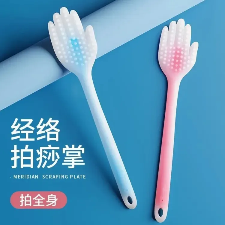 硅胶拍痧板拍打经络棒手掌按摩拍捶背器敲打敲背器家用养生专用拍