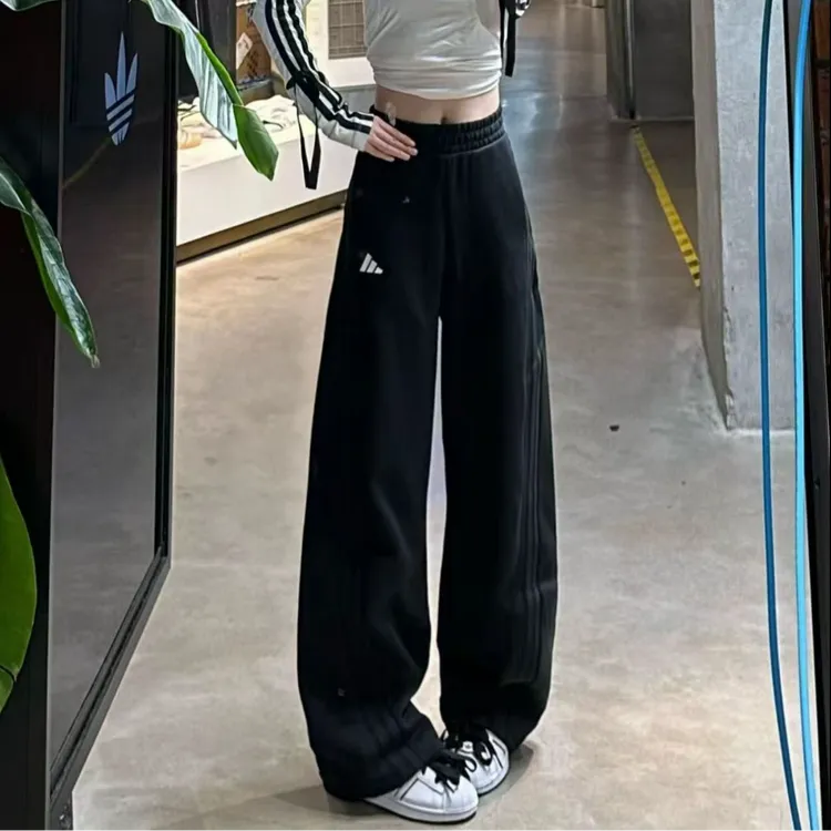 Adidas阿迪达斯MUST HAVES T三条纹舞动系列运动休闲香蕉裤KF2682