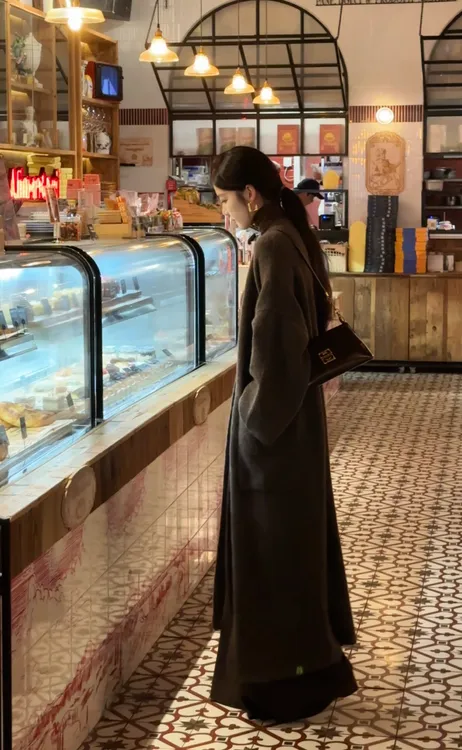 ‘JIAJING’秋冬慵懒宽松牦牛绒羊毛大衣FBW591