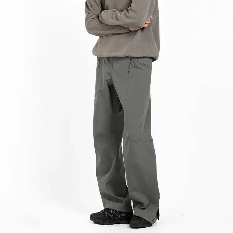 GANGURRU美式立体剪裁直筒休闲裤男军绿色工装风户外长裤防水百搭