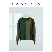 【无龄·杨昕】“软线缠秋”软糯圆领羊毛套头毛衣FW08177