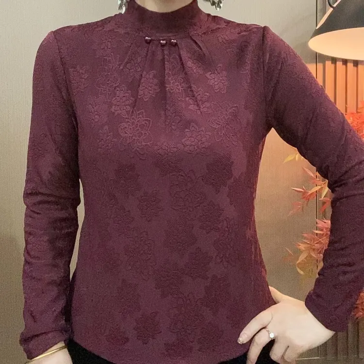 2025秋季新款长袖气质洋气时尚女士上衣打底衫#81014