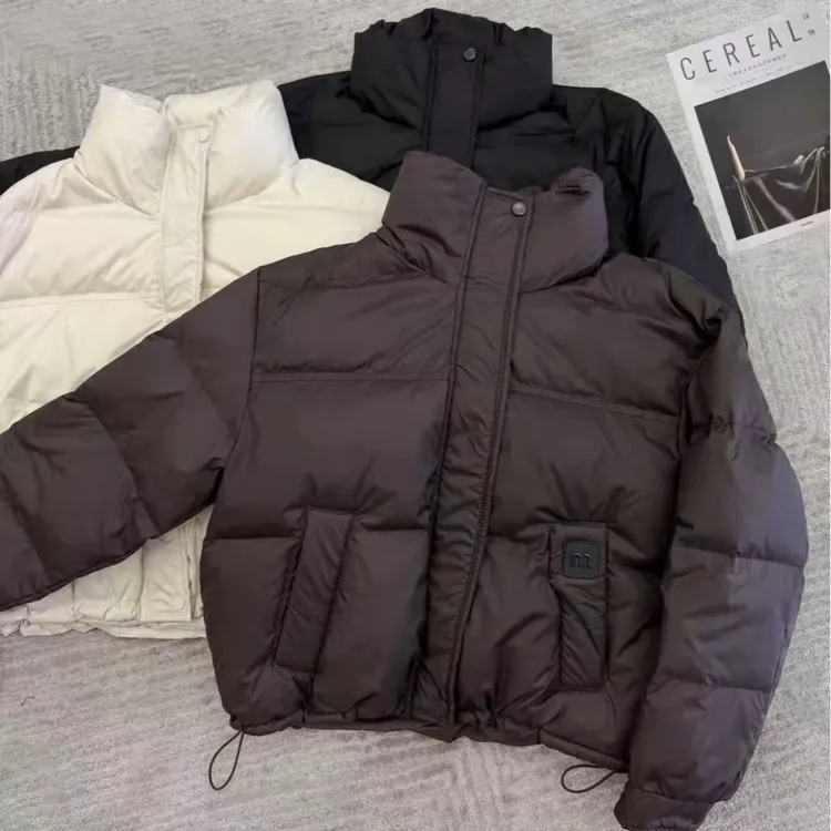 2025冬季新品时尚百搭羽绒设计感加绒保暖女士长袖外套上衣8276