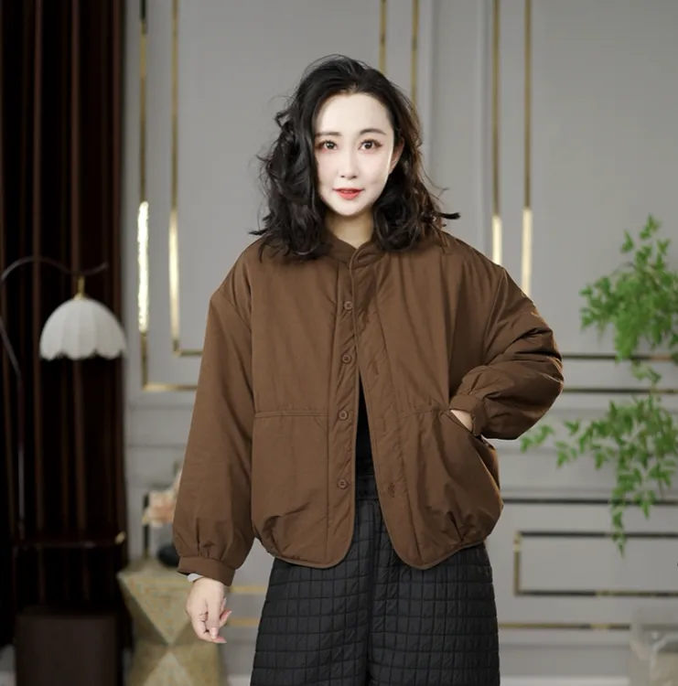 新款冬季时尚洋气休闲加厚保暖舒适减龄棉服