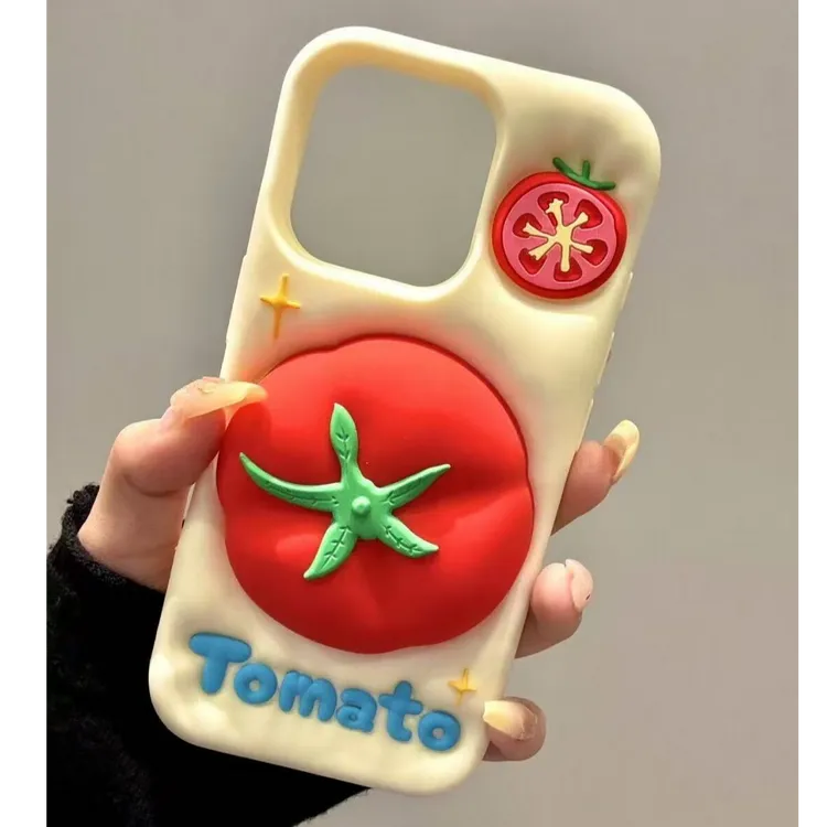 立体番茄支架适用iPhone16promax手机壳苹果15新款14防摔13/12软