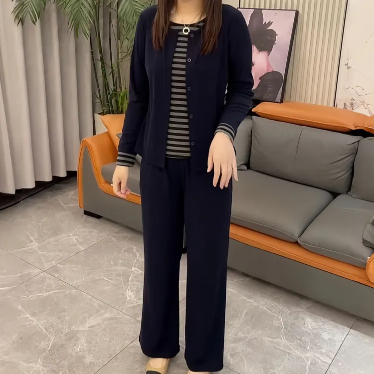 DIYAN秋季INS风运动风街头风时尚套装女士套装上衣两件套