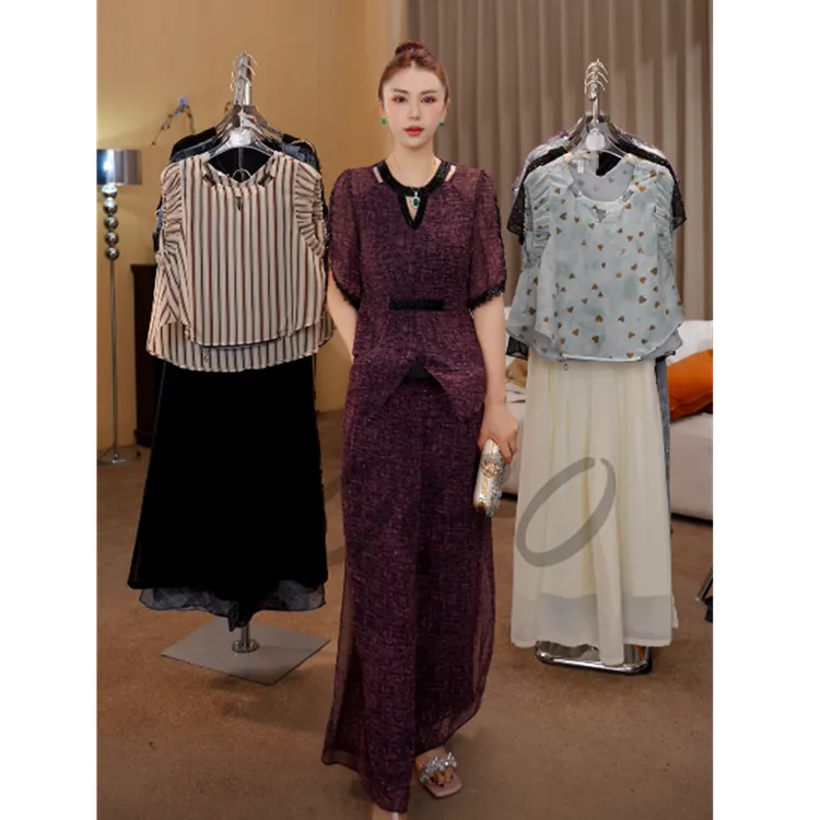 G6802高端百搭漂亮夏新款时尚显瘦洋气上衣休闲气质高级感两件套