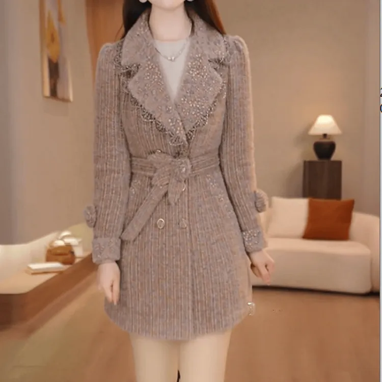 C281【外套】2025冬季新款时尚气质保暖加厚显瘦减龄休闲加棉外套