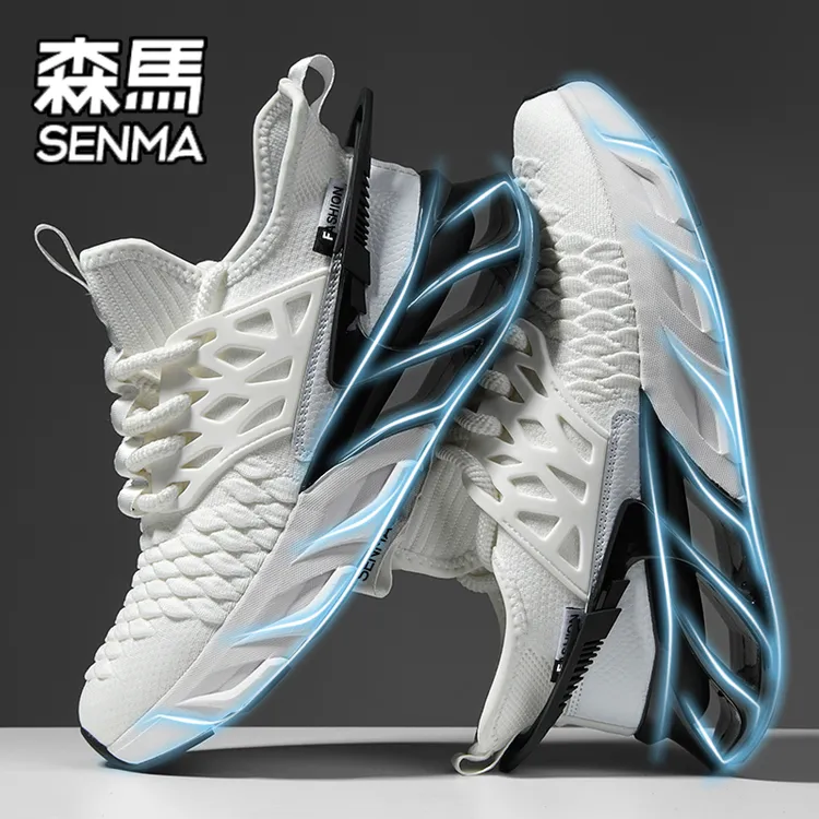 SENMA/森马男鞋男士夏季新款运动鞋休闲百搭轻便飞织网面透气鞋子