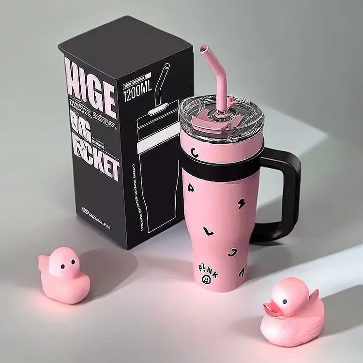 【新品福利】保温杯吸管杯情侣巨无霸水夏天不锈钢直饮杯杯子水杯