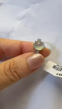 银S925镶嵌戒指翡翠925银镶缅甸A货翡翠戒指