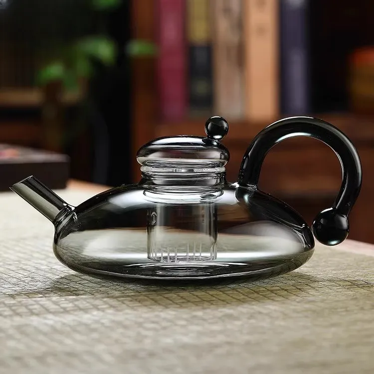 北欧轻奢风高颜值煮茶壶高硼硅加厚耐热茶壶家用泡茶