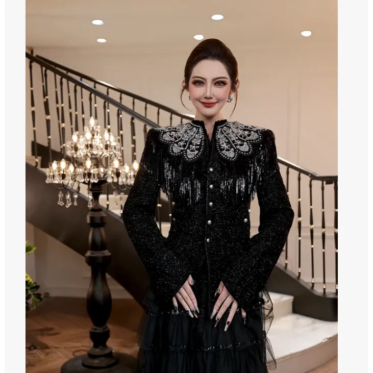 【FUNANI】优雅轻奢新中式国风云肩重工原创设计秋冬外套 X2531639A