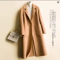 【格一专场专属】秋冬长款毛呢外套双面呢修身韩版欧若精灵风A802