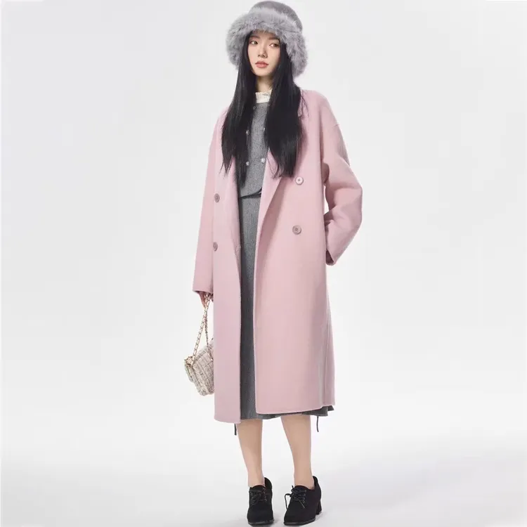 《魔》系绵羊毛双面呢大衣外套正品撤柜