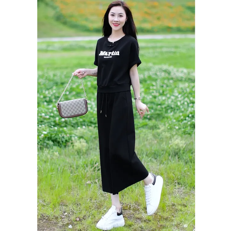 欧若风运动套装裙女2025夏季高级感减龄时尚休闲短袖半身裙两件套