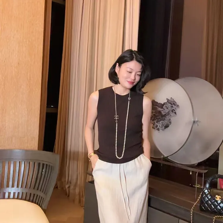  TANTAN  夏季气质时尚无袖背心 1224