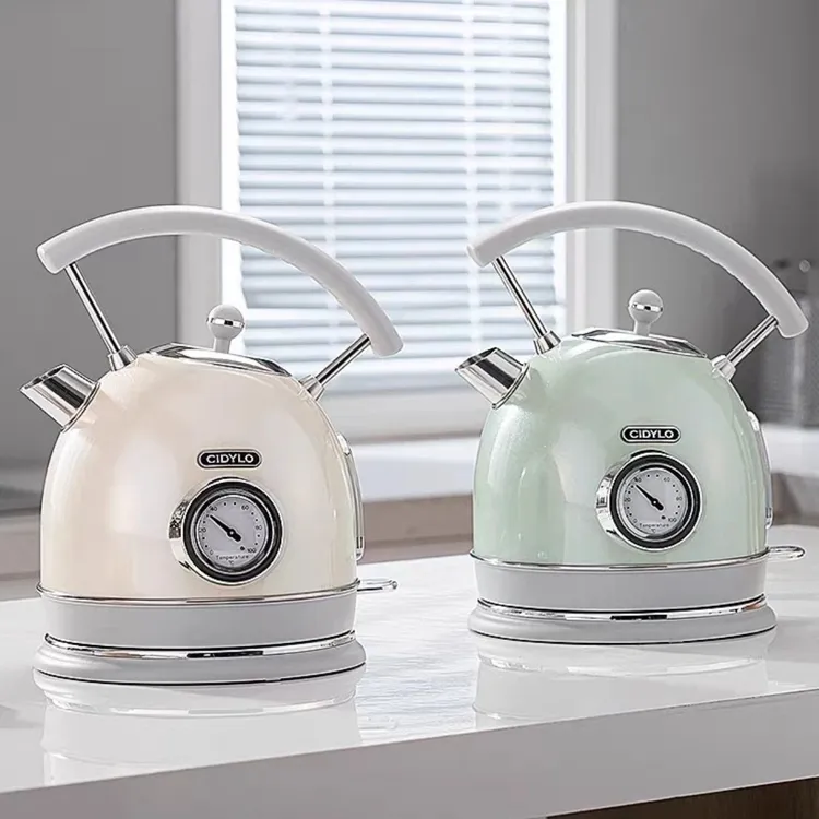 CIDYLO/思迪乐家用复古电水壶304不锈钢自动断电大容量1.8L烧水壶