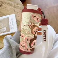 拉布布水杯随行咖啡杯保温保冷可爱车载办公学生高颜值情侣茶水杯