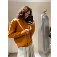 韩版简约日常通勤高领单排扣保暖毛衣Q 9768#