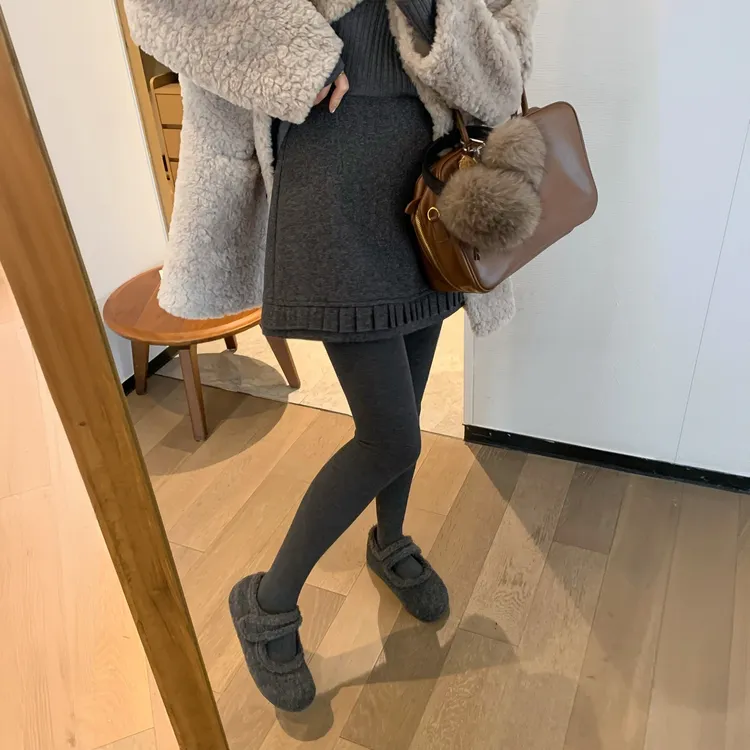 百褶毛呢半身裙女2025年秋冬新款高腰百搭显瘦防走光a字包臀短裙