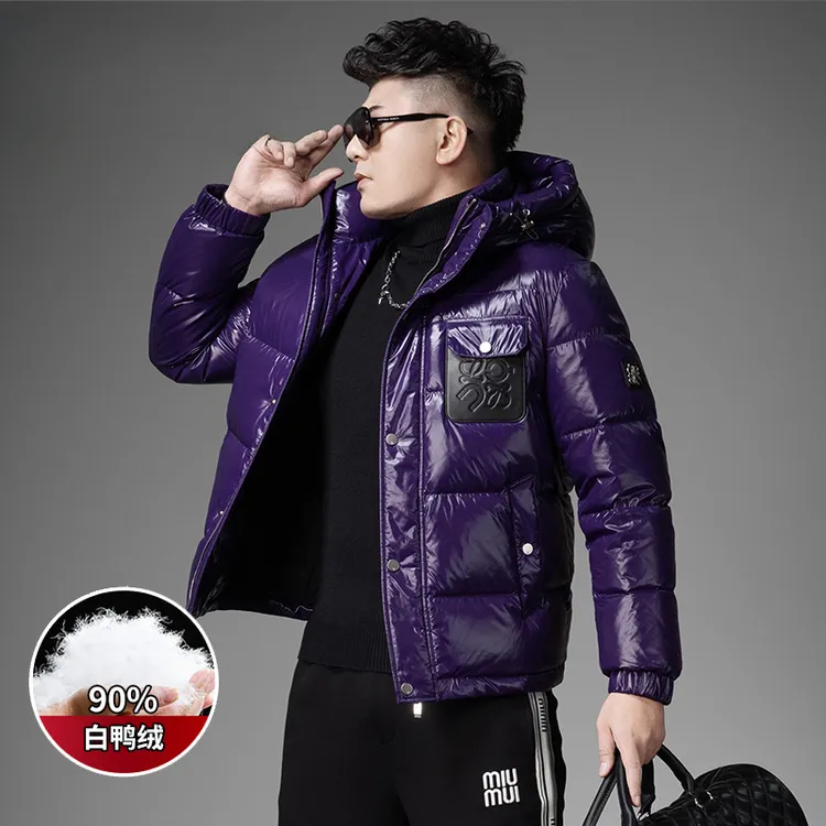 高端极寒加厚连帽羽绒服男2025新款时尚冬季户外防寒服外套男上衣