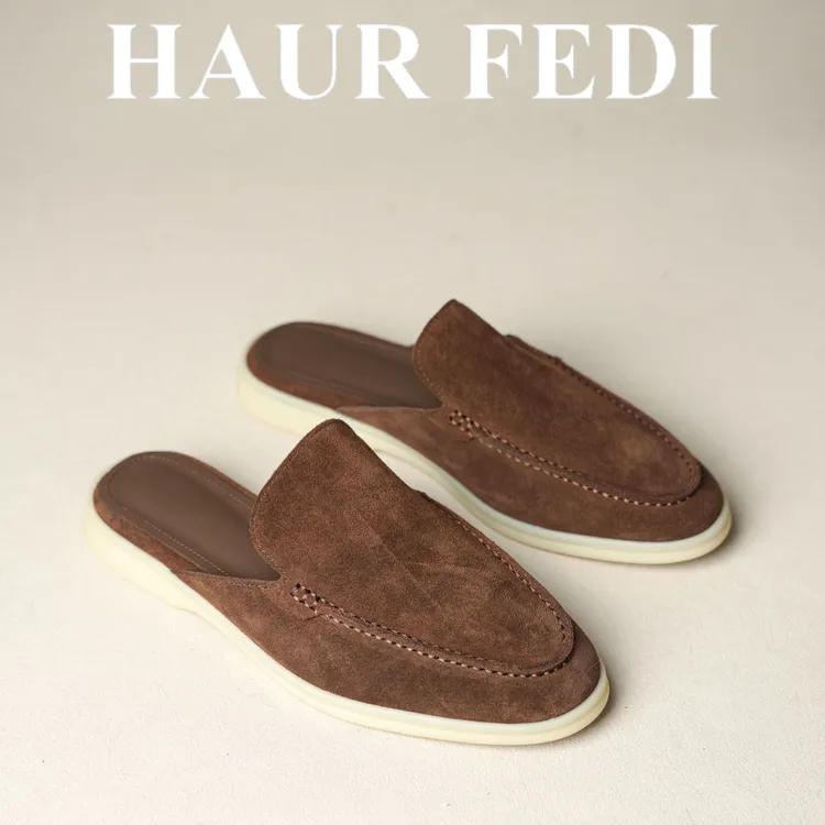 HAUR FEDI/豪雅芬迪男士夏季百搭软弹脚感外穿休闲包头半拖穆勒鞋商品图